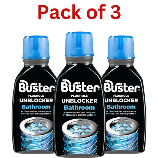 Bathroom Plughole Shower Drain Unblocker Buster 300Ml Dissolves Hair and Soap UK